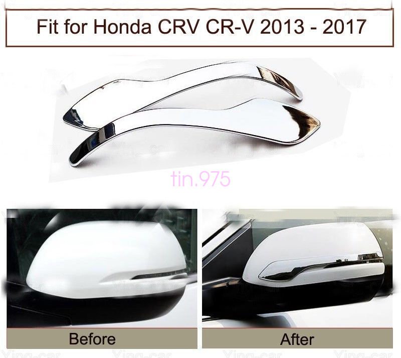 2pcs ABS Chrome Rearview Side Mirror Cover Trim For Honda CRV CR-V 2013-2017