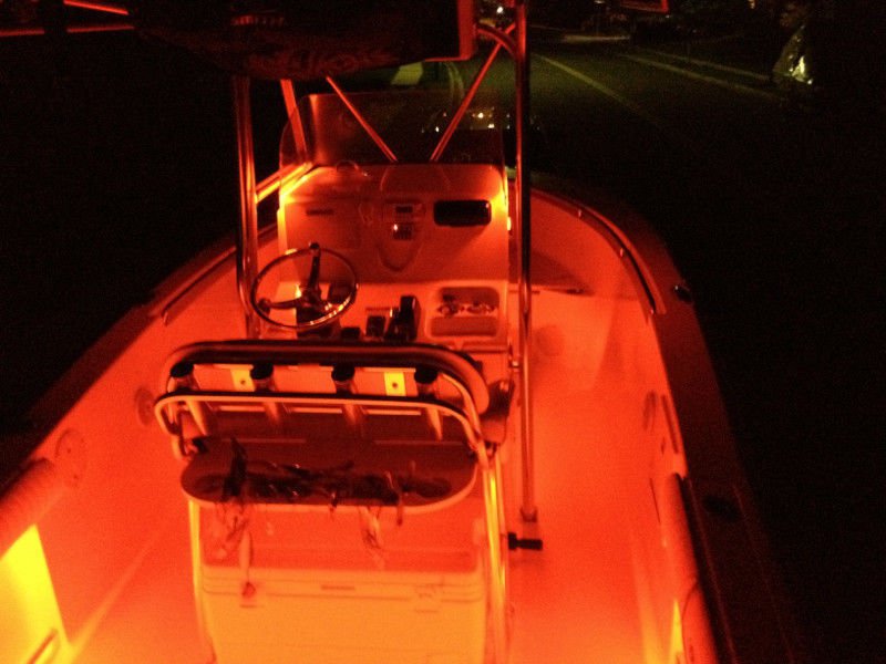 4PC Boat Accent Light Waterproof LED Lighting Strip Marine Light 12 Volt Amber