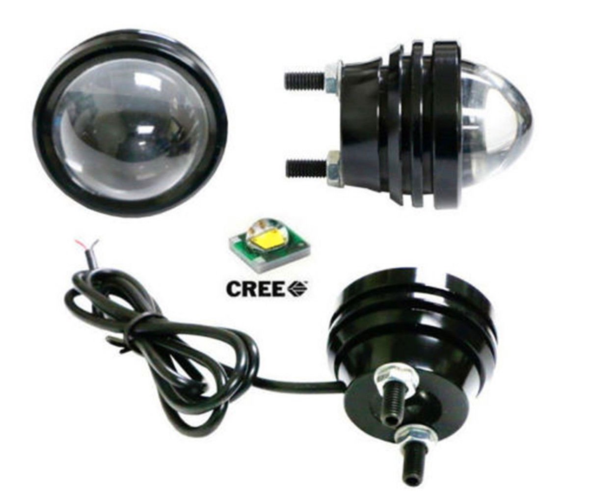 2Pc 15W Car Cree 10W LED Projector Lens Light Fish lamp Eagle Eye SUV Fog bulb