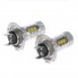 2 X NEW H7 80W Super Bright White LED Fog Tail Driving Car Head Light Lamp Bulbs