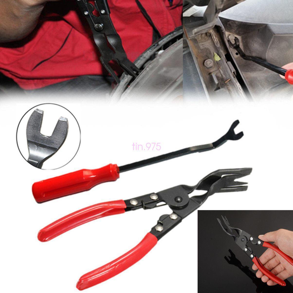 Pair Car Offroad Door Card Panel Trim Clip Removal Uphostery Remove Pry Bar Tool