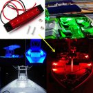 4PC Red Marine Led Light Courtesy Light Strip for Boats 12 Volts