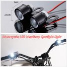 2x White LED Motorcycles ATV Fender Headlight DRL Fog Lamps For Harley-Davidson
