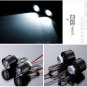 2x White LED Motorcycles ATV Fender Headlight DRL Fog Lamps For Harley-Davidson