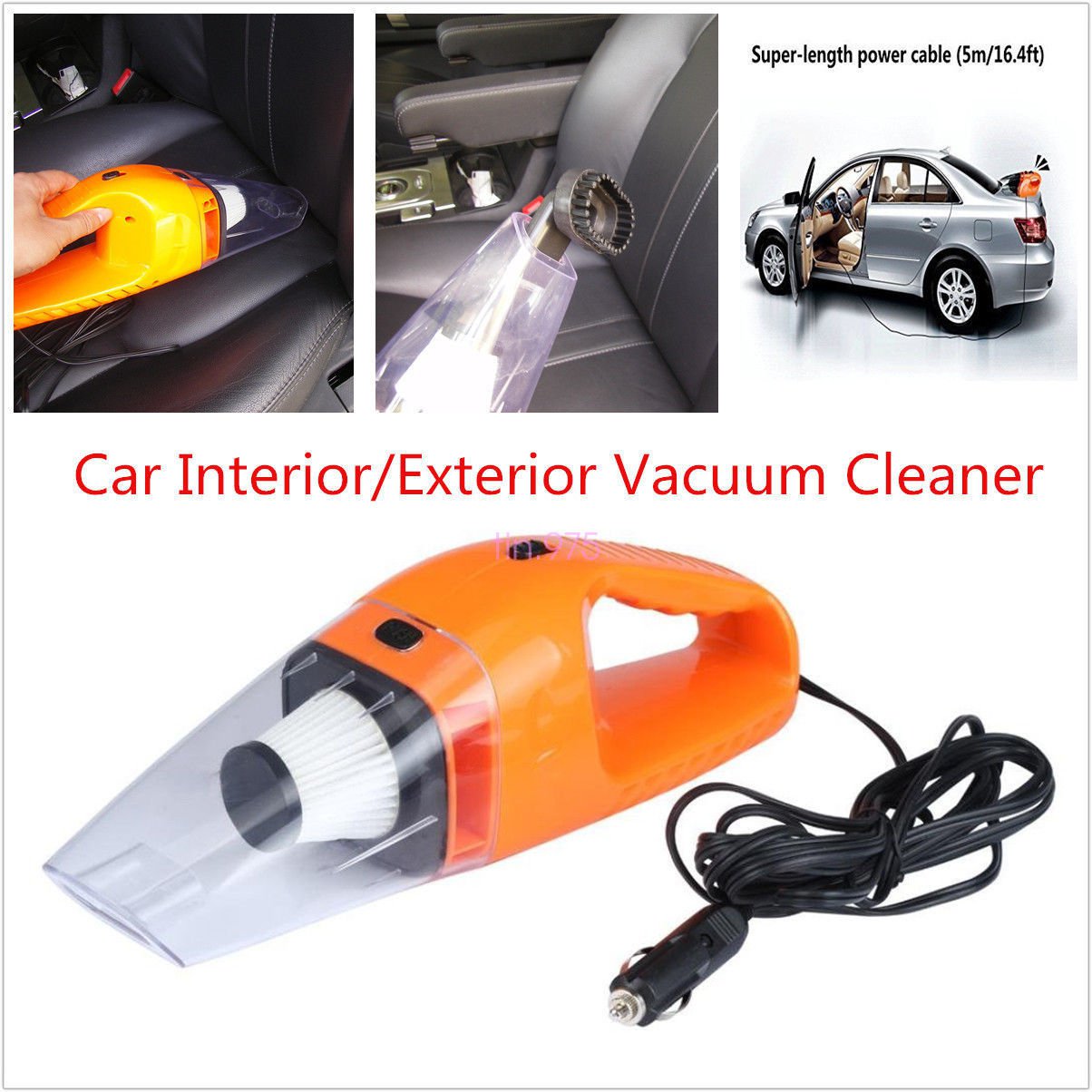 Useful In-Car 12V 120W Portable Wet & Dry Car Home Mini Handheld Vacuum Cleaner