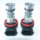 2x H8 6000K 100W Cree LED 20SMD Projector Fog Driving DRL Light Lamp Bulbs White