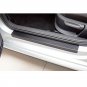 4Pcs 3D Carbon Fiber Black Car Door Sill Scuff Plate Cover Anti Scratch Sticker