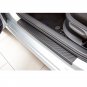 4Pcs 3D Carbon Fiber Black Car Door Sill Scuff Plate Cover Anti Scratch Sticker