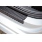 4Pcs 3D Carbon Fiber Black Car Door Sill Scuff Plate Cover Anti Scratch Sticker