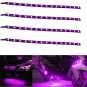 4x Purple 30Cm 15SMD LED Motorcycle Waterproof Flexible Strip Light For Honda
