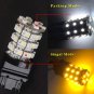 2X 3157 60SMD DUAL COLOR SWITCHBACK WHITE AMBER TURN SIGNAL LED LIGHT BULBS 3057