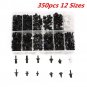 350 Pcs 12 Size Car SUV Push Pin Rivet Clips Door Fenders Bumper Panel Fastener