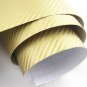 Car SUV Interior Accessorie Panel 20"x 50" GOLDEN Carbon Fiber Vinyl Wrap Sticke