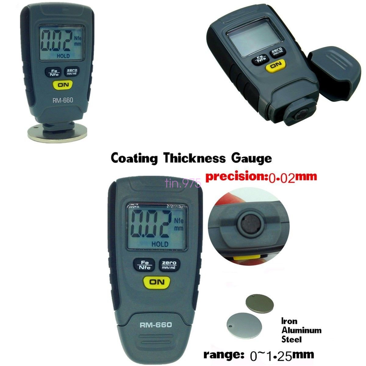 Mini Precision LCD Digital Car Autos Paint Coating Thickness Gauge Tester Meter