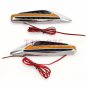 2X Amber Steering Fender Side Auto Car LED Side Lights Chroming Turn signal Lamp