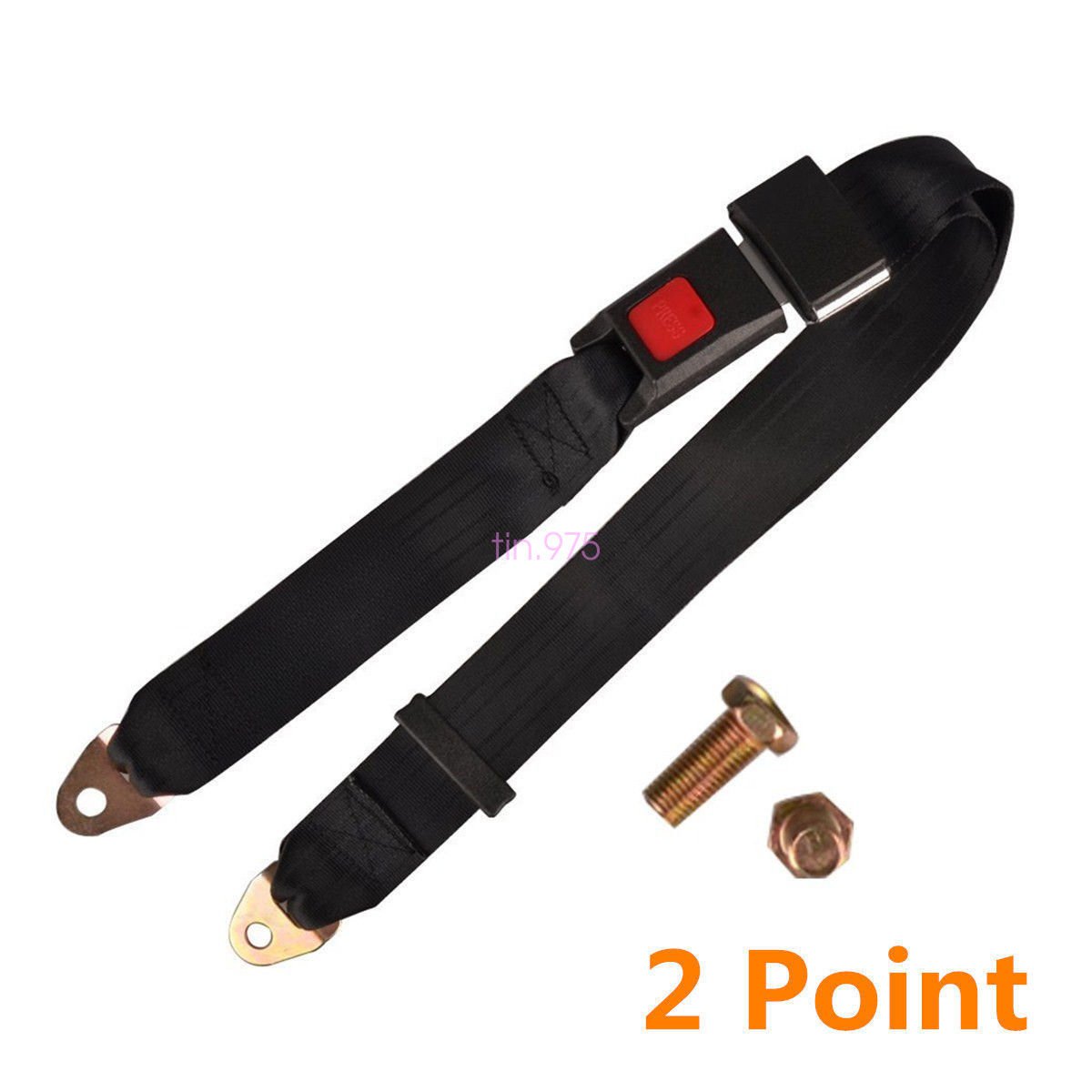 1 Set Car Universal Adjustable 2 Point Retractable Safety Seat Belt Lap Belt