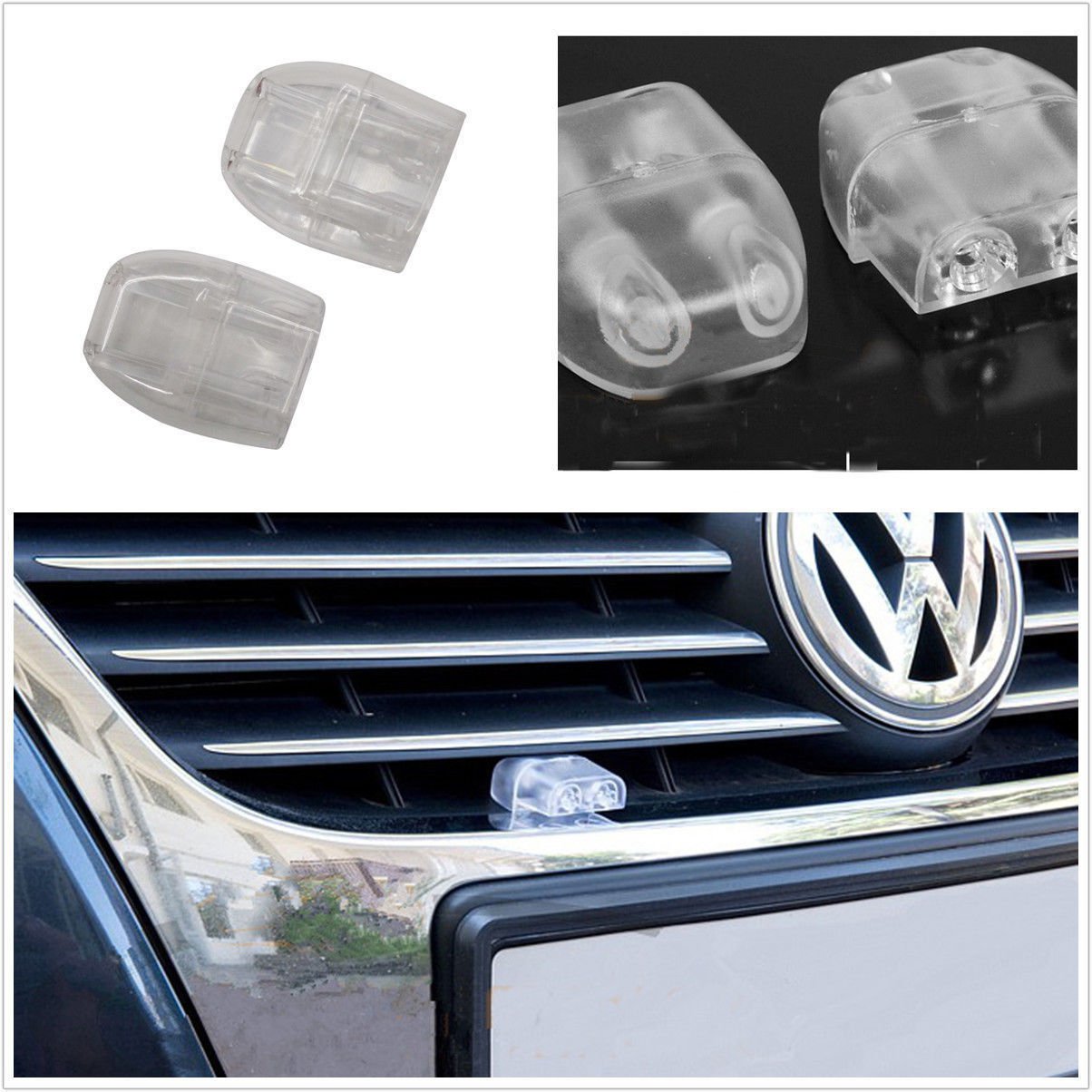 2x Transparent 2 Holes Safety For Driver Car Sonic Deer And Animal Whistle Alert