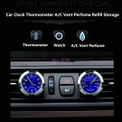 Car A/C Vent Clip Clock Thermometer Gauge Trim Perfume Refill Storage Fragrance
