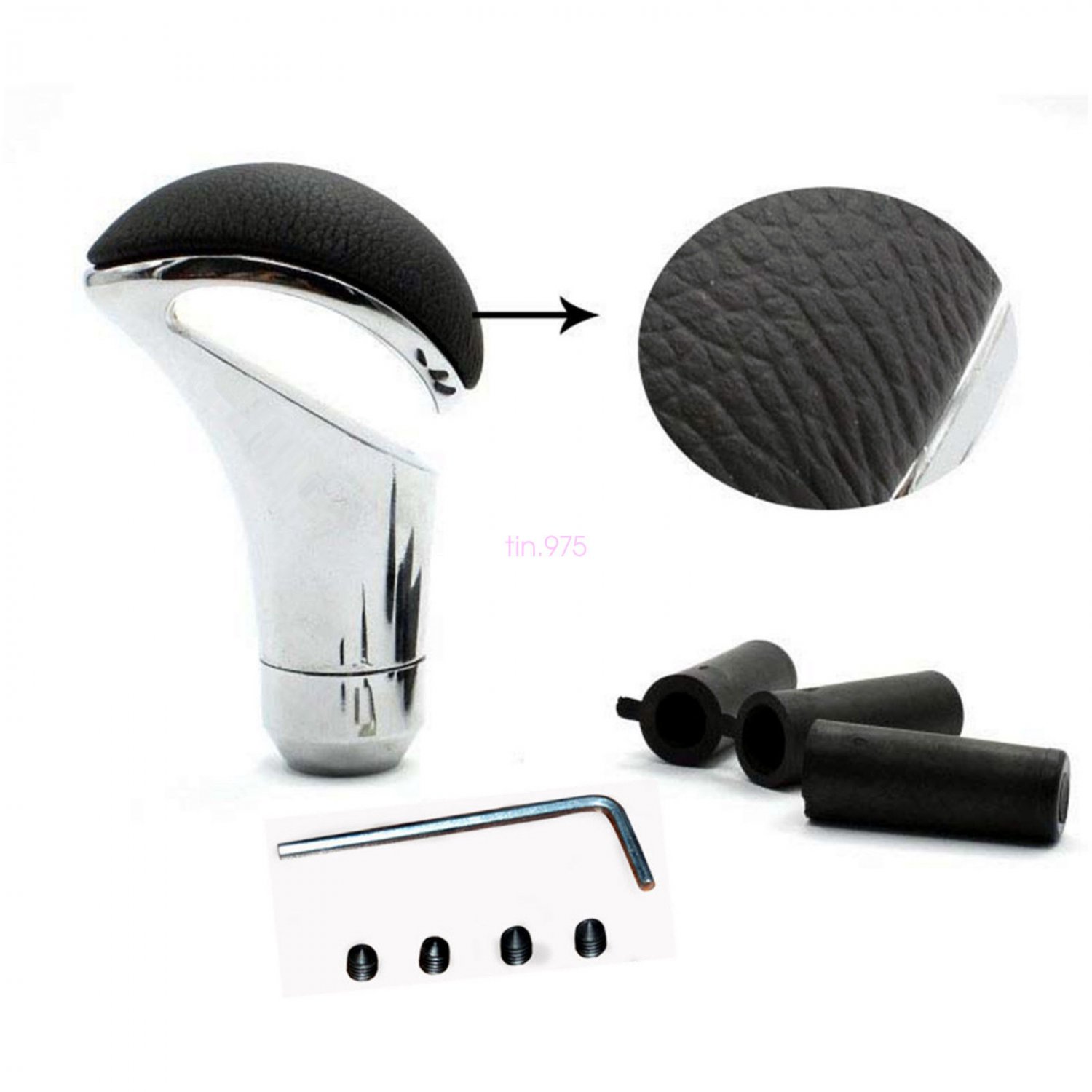 Real Leather Transmition Selector Head Gear Shift Knob For Manual/Automatic Car