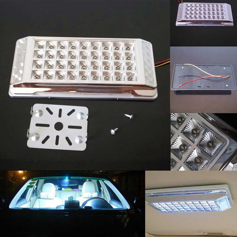 DC 12V White 36 LED Dome Roof Lamp Ceiling Interior Reading Light For Ford F-150