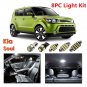 8x White Interior LED Bulbs Lights Lamp Reading Package Kit For 2010-16 Kia Soul