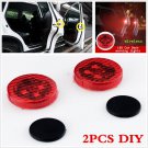 2 Pcs Car Door Opened Red LED Warning Light Wireless Flash Indicator Strobe Lamp