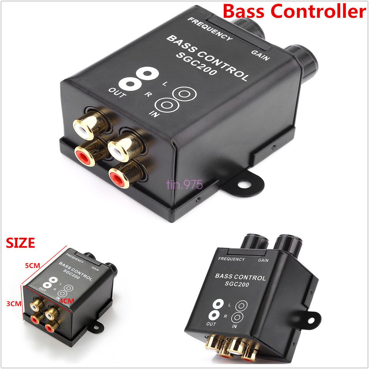 Car RCA Remote Level Amplifier Subwoofer Equalizer Crossover Bass Controller Kit