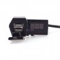 Waterproof Motorcycle 3.1A GPS Dual USB Power Socket Charger + Red LED Voltmeter