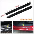 2 Pcs 19" Real Carbon Fiber Car Scuff Plate Door Sill Cover Panel Step Protecors