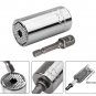 2 Pcs Universal Set Tool Mechanics Socket Wrench Piece Sockets Ratchet