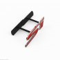 3D Metal Chrome Red SI S-i Logo Badge Car Front Grille Grill Emblem For Civic
