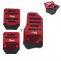 Non-Slip Auto Car Pedal Manual Series Kit Brake Clutch Foot Treadle Pad CoverRed