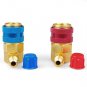 2Pcs Quick Couplers Connectors Adapters Conversion Auto Car AC R134A High & Low