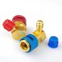2Pcs Quick Couplers Connectors Adapters Conversion Auto Car AC R134A High & Low