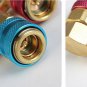 2Pcs Quick Couplers Connectors Adapters Conversion Auto Car AC R134A High & Low