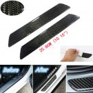 2x Universal 25.8CM Carbon Fiber Car Scuff Plate Door Sill Panel Step Protector
