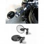 2PCS MOTORCYCLE 3" ROUND 7/8" HANDLE BAR END MIRRORS CAFE RACER BOBBER CLUBMAN