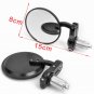 2PCS MOTORCYCLE 3" ROUND 7/8" HANDLE BAR END MIRRORS CAFE RACER BOBBER CLUBMAN