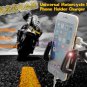 1x Waterproof Motorcycle GPS CellPhone Mount Holder With USB Power Charger 2in1