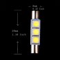 6PC 28-29mm Sun Visor Vanity Mirror HID White Fuse Festoon 5050 3SMD LED Light