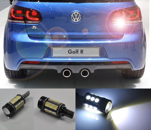2x White Error Free LED Reverse Back up Light Bulb For VW Golf Mk6 GTI 2010-2014