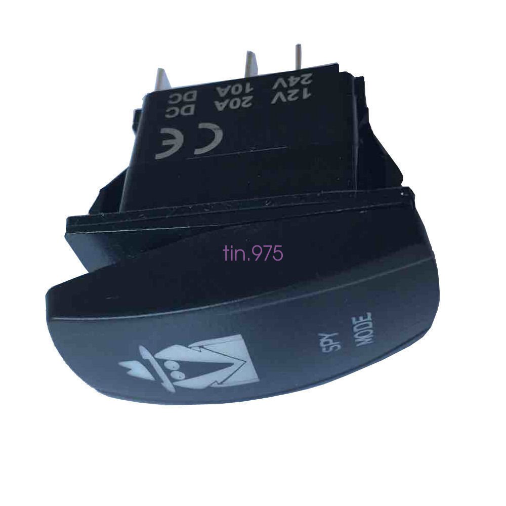5 Pins Boat Car Blue LED Light Laser Rocker Switch Backlit SPY Mode Light On-Off