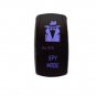5 Pins Boat Car Blue LED Light Laser Rocker Switch Backlit SPY Mode Light On-Off