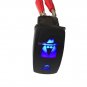 5 Pins Boat Car Blue LED Light Laser Rocker Switch Backlit SPY Mode Light On-Off