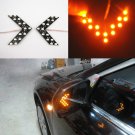2 x yellow Arrow Indicator 14SMD LED Car Side Mirror Turn Signal Light For Audi