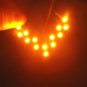 2 x yellow Arrow Indicator 14SMD LED Car Side Mirror Turn Signal Light For Audi
