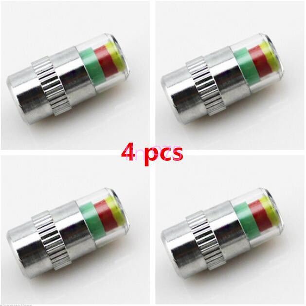 4PCS Car Auto Tire Pressure Monitor Valve Stem Caps Sensor Indicator Alert 36PSI