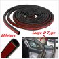 8M Big D-Shape Moulding Black Trim Rubber Strip Car Door Edge Seal Weather-strip