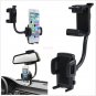 Universal 360° Car Rearview Mirror Mount Holder Stand Cradle For Cell Phone GPS