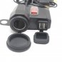 Multifunction 5V 2.1A Motorcycle Cigarette Lighter Dual USB Socket Phone Charger